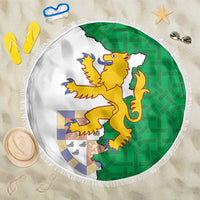 Radnorshire Wales Beach Blanket Map and Emblem Celtic Style - Wonder Print Shop