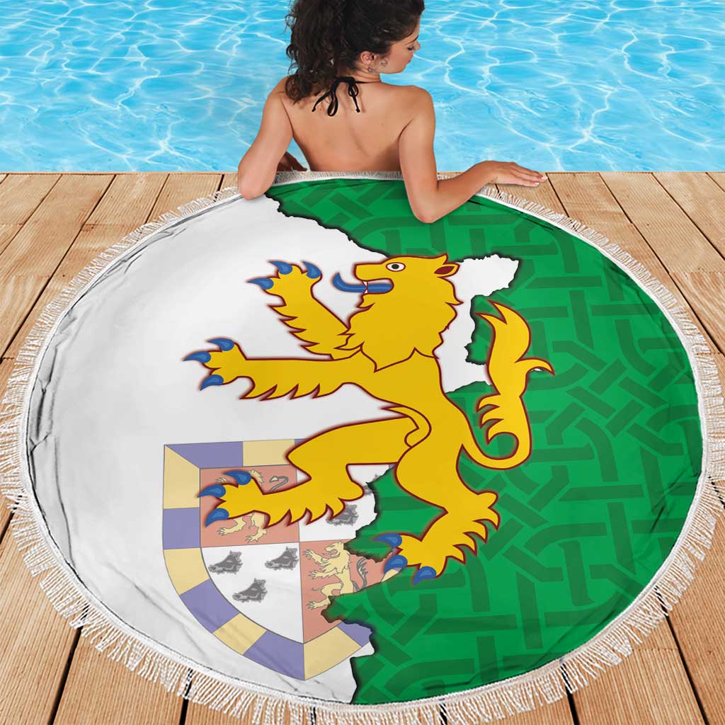 Radnorshire Wales Beach Blanket Map and Emblem Celtic Style - Wonder Print Shop
