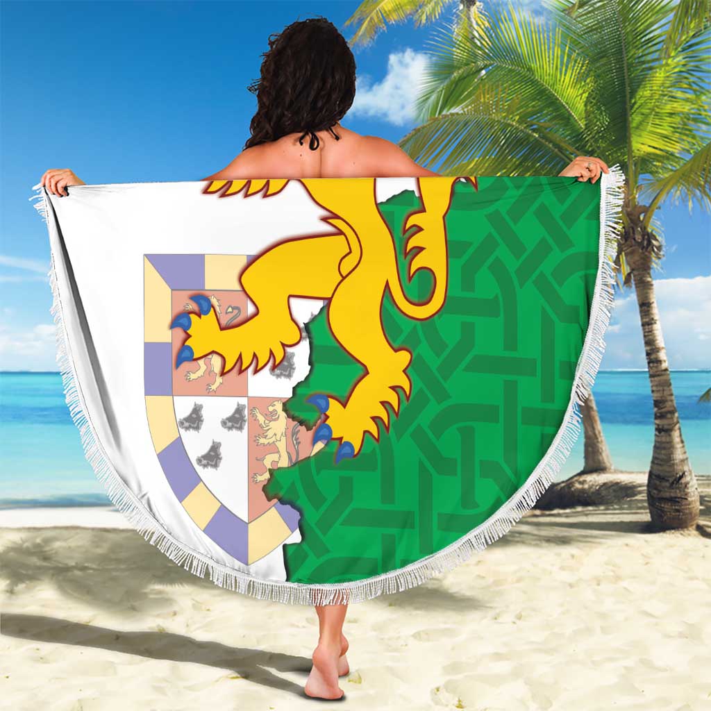 Radnorshire Wales Beach Blanket Map and Emblem Celtic Style - Wonder Print Shop