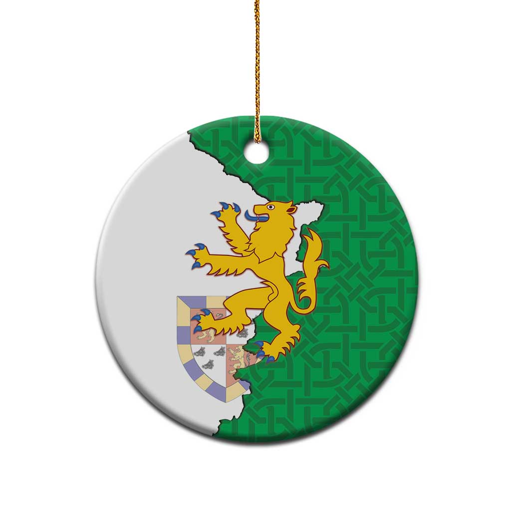 Radnorshire Wales Ceramic Ornament Map and Emblem Celtic Style - Wonder Print Shop
