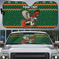 Personalized Radnorshire Wales Christmas Auto Sun Shade Red-Tailed Hawk Design - Wonder Print Shop