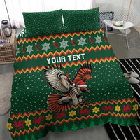 Personalized Radnorshire Wales Christmas Bedding Set Red-Tailed Hawk Design - Wonder Print Shop