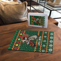 Personalized Radnorshire Wales Christmas Puzzle Red-Tailed Hawk Design - Wonder Print Shop
