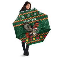 Personalized Radnorshire Wales Christmas Umbrella Red-Tailed Hawk Design - Wonder Print Shop