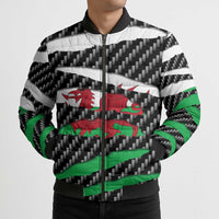 Wales Beast Bomber Puffer Jacket Ripped Flag Graphic - Wonder Print Shop