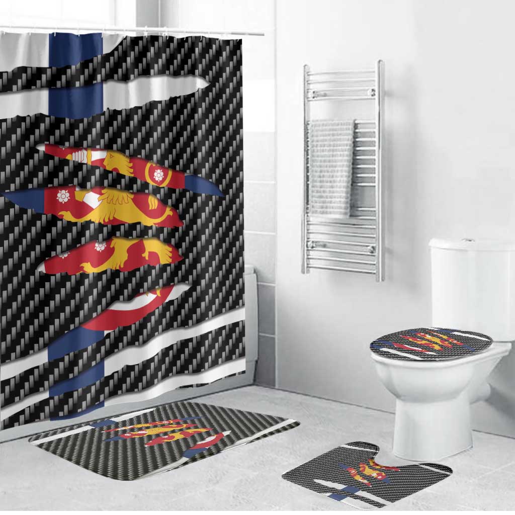 Finland Beast Bathroom Set Ripped Flag Graphic - Wonder Print Shop