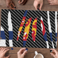 Finland Beast Puzzle Ripped Flag Graphic - Wonder Print Shop