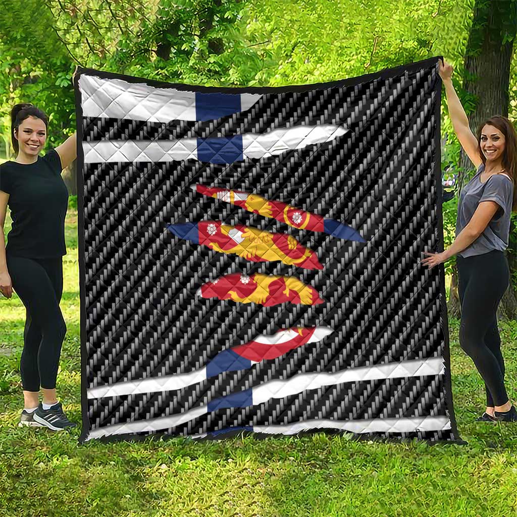 Finland Beast Quilt Ripped Flag Graphic - Wonder Print Shop