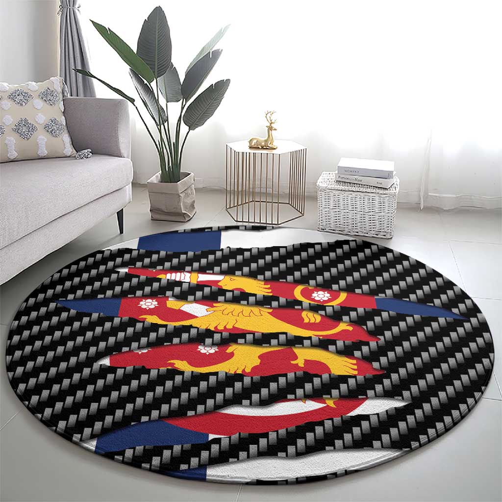 Finland Beast Round Carpet Ripped Flag Graphic - Wonder Print Shop