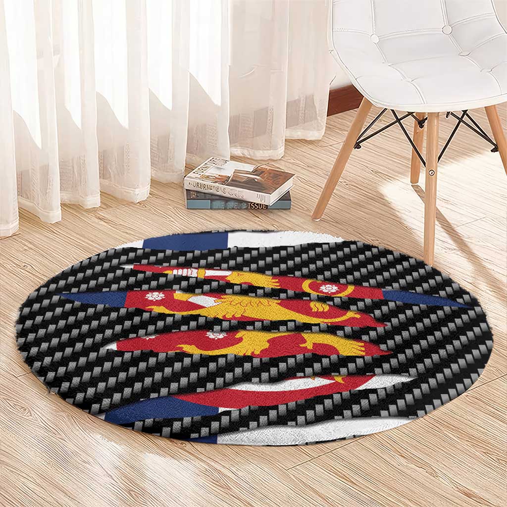 Finland Beast Round Carpet Ripped Flag Graphic - Wonder Print Shop