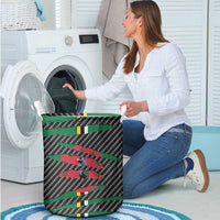 Dominica Beast Laundry Basket Ripped Flag Graphic - Wonder Print Shop