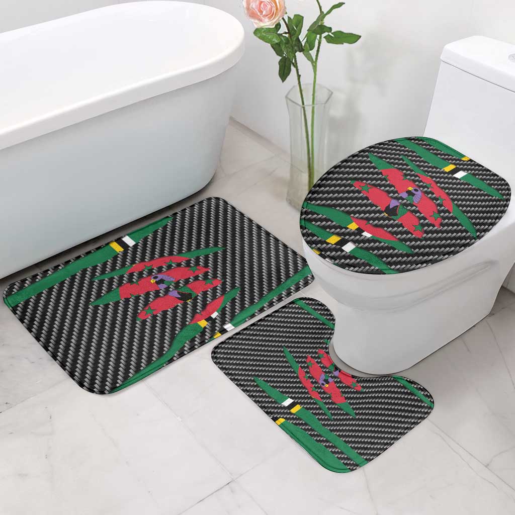 Dominica Beast Bathroom Set Ripped Flag Graphic - Wonder Print Shop