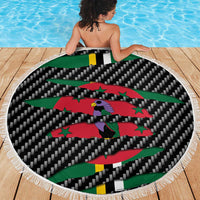 Dominica Beast Beach Blanket Ripped Flag Graphic - Wonder Print Shop