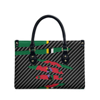 Dominica Beast Leather Bag Ripped Flag Graphic - Wonder Print Shop