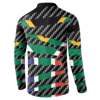 South Africa Beast Button Sweatshirt Ripped Flag Graphic - Wonder Print Shop