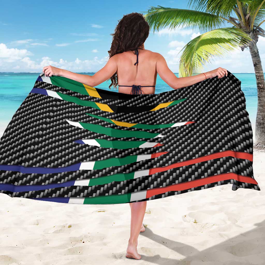 South Africa Beast Sarong Ripped Flag Graphic - Wonder Print Shop