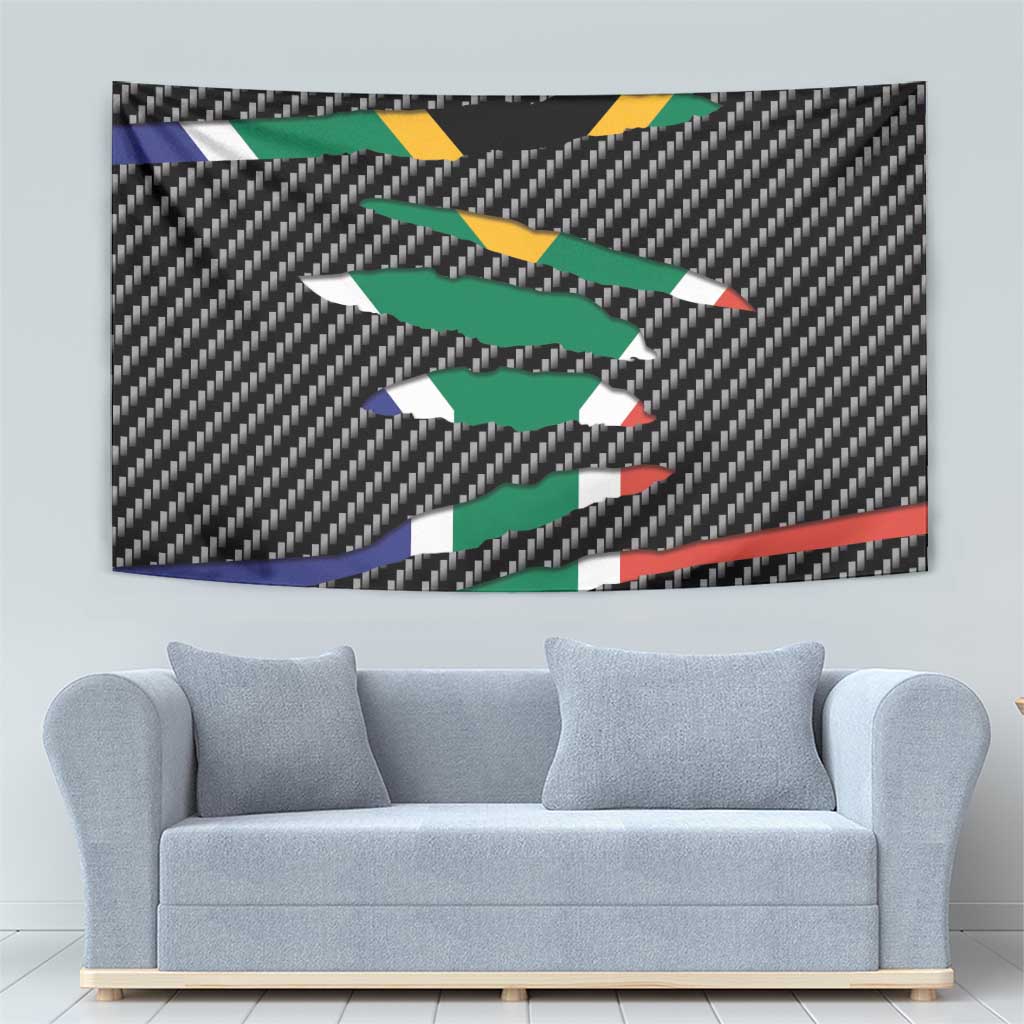 South Africa Beast Tapestry Ripped Flag Graphic - Wonder Print Shop