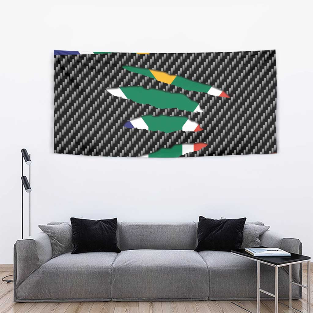 South Africa Beast Tapestry Ripped Flag Graphic - Wonder Print Shop
