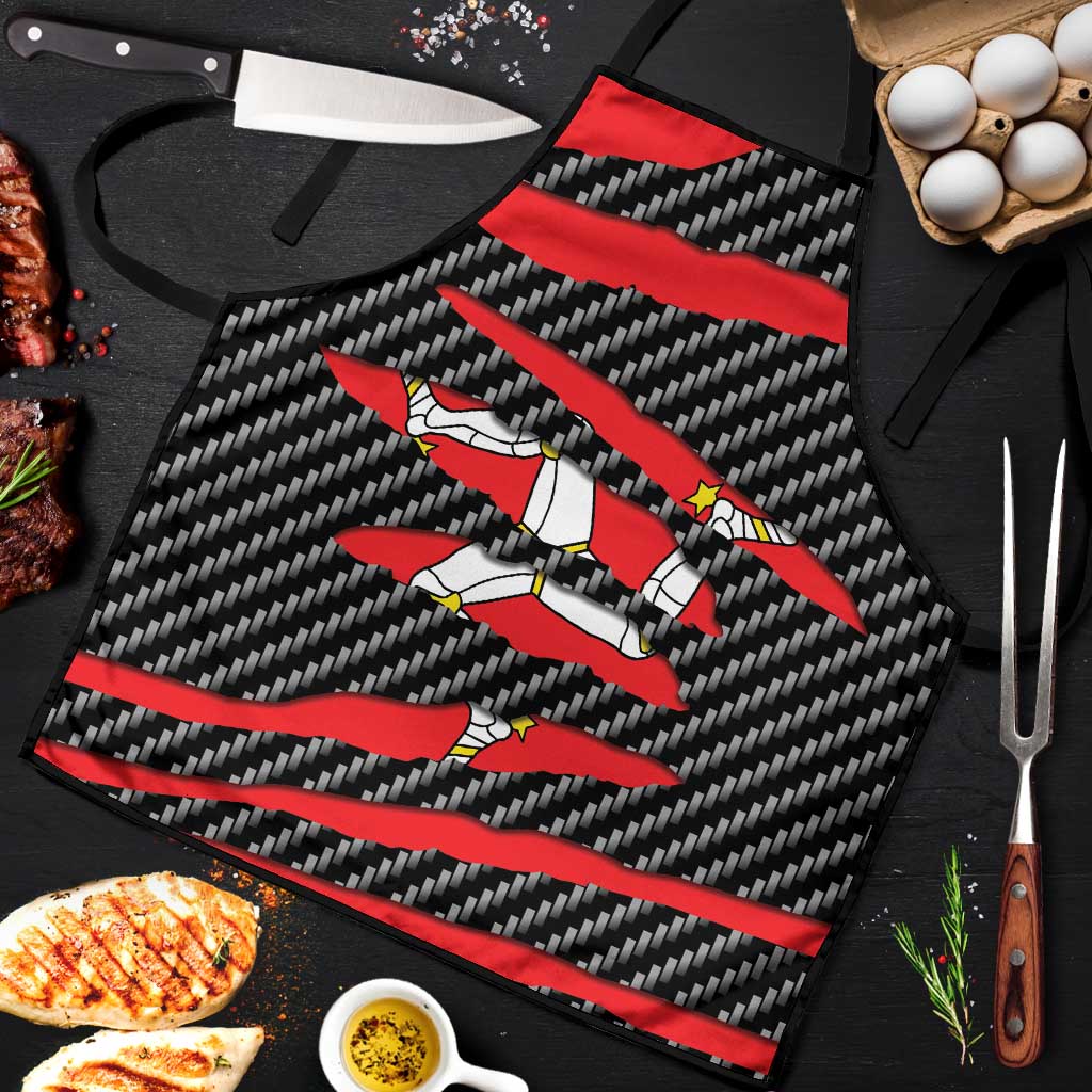 Isle of Man Beast Apron Ripped Flag Graphic - Wonder Print Shop