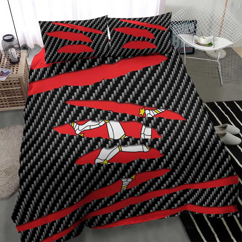 Isle of Man Beast Bedding Set Ripped Flag Graphic - Wonder Print Shop