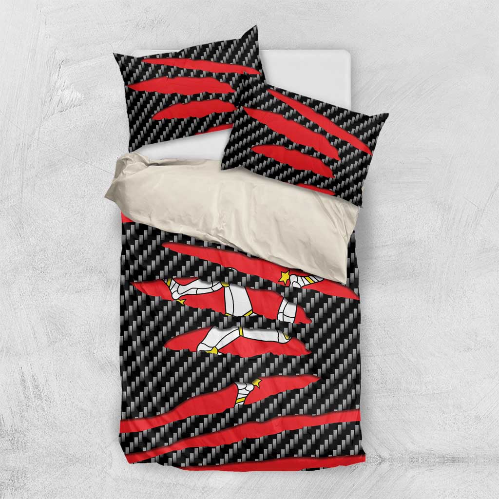 Isle of Man Beast Bedding Set Ripped Flag Graphic - Wonder Print Shop