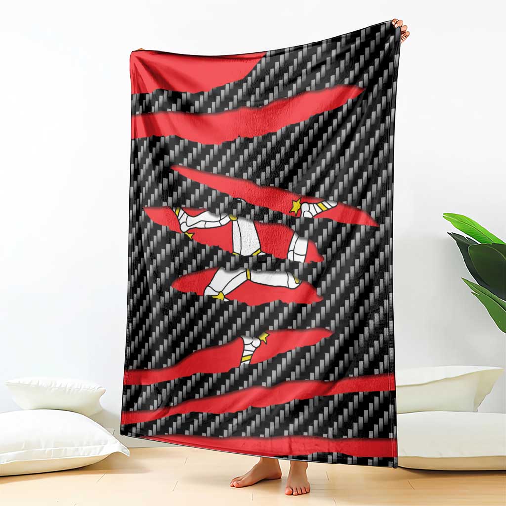 Isle of Man Beast Blanket Ripped Flag Graphic - Wonder Print Shop
