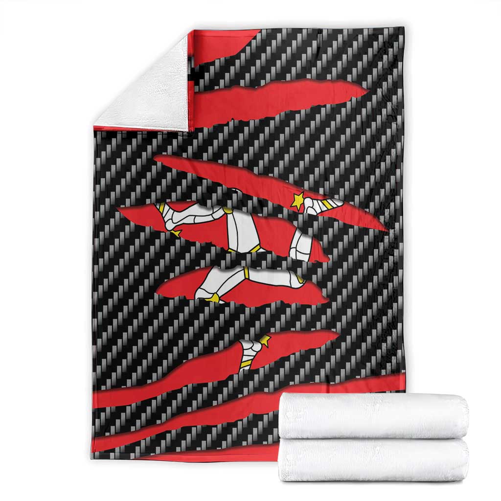 Isle of Man Beast Blanket Ripped Flag Graphic - Wonder Print Shop