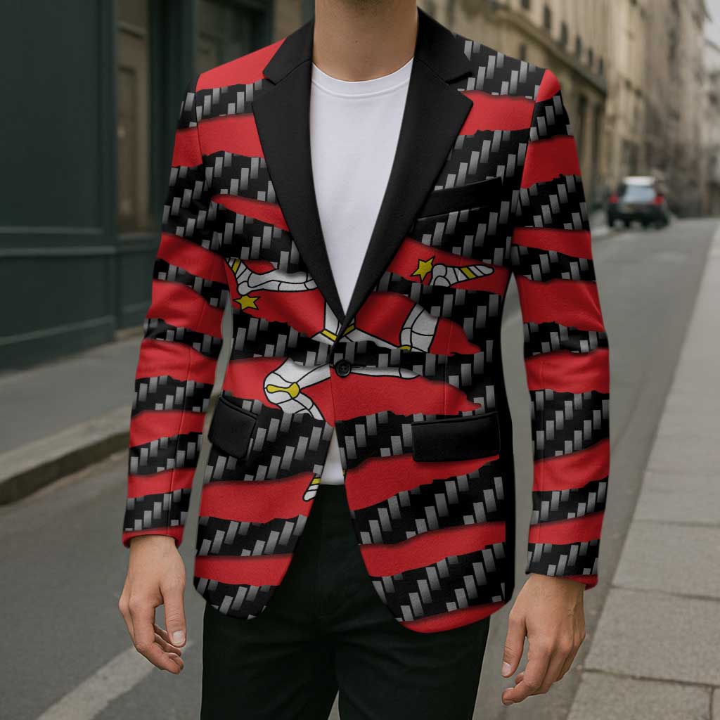 Isle of Man Beast Blazer Ripped Flag Graphic - Wonder Print Shop