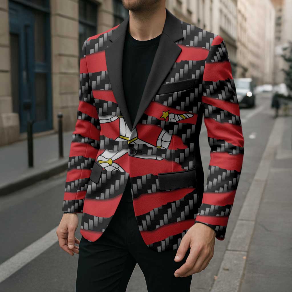Isle of Man Beast Blazer Ripped Flag Graphic - Wonder Print Shop