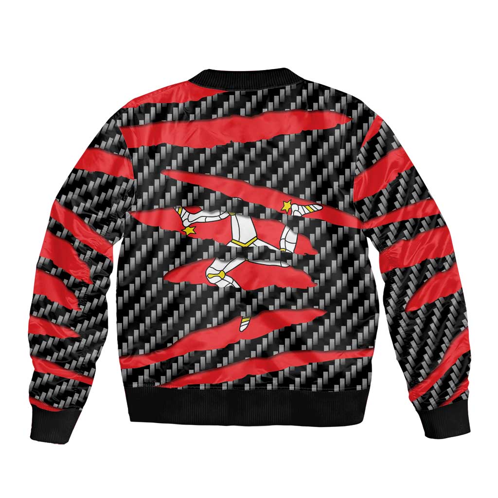 Isle of Man Beast Bomber Jacket Ripped Flag Graphic - Wonder Print Shop