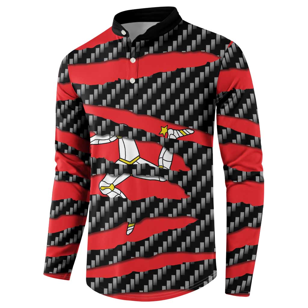 Isle of Man Beast Button Sweatshirt Ripped Flag Graphic - Wonder Print Shop
