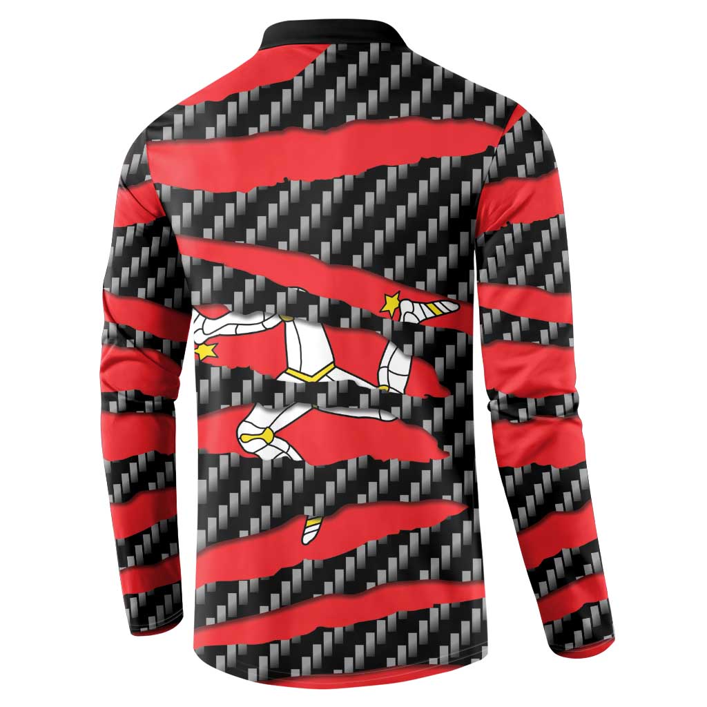 Isle of Man Beast Button Sweatshirt Ripped Flag Graphic - Wonder Print Shop