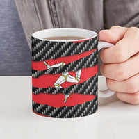 Isle of Man Beast Ceramic Mug Ripped Flag Graphic - Wonder Print Shop