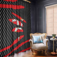 Isle of Man Beast Window Curtain Ripped Flag Graphic - Wonder Print Shop