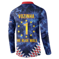 Cabo Verde Goalkeeper Vozinha Button Sweatshirt The Blue Wall Legend Glory