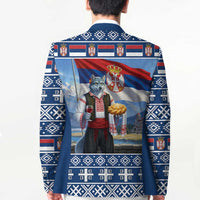 Serbia Christmas Wolf Blazer Vuk Serbian Mascot - Wonder Print Shop