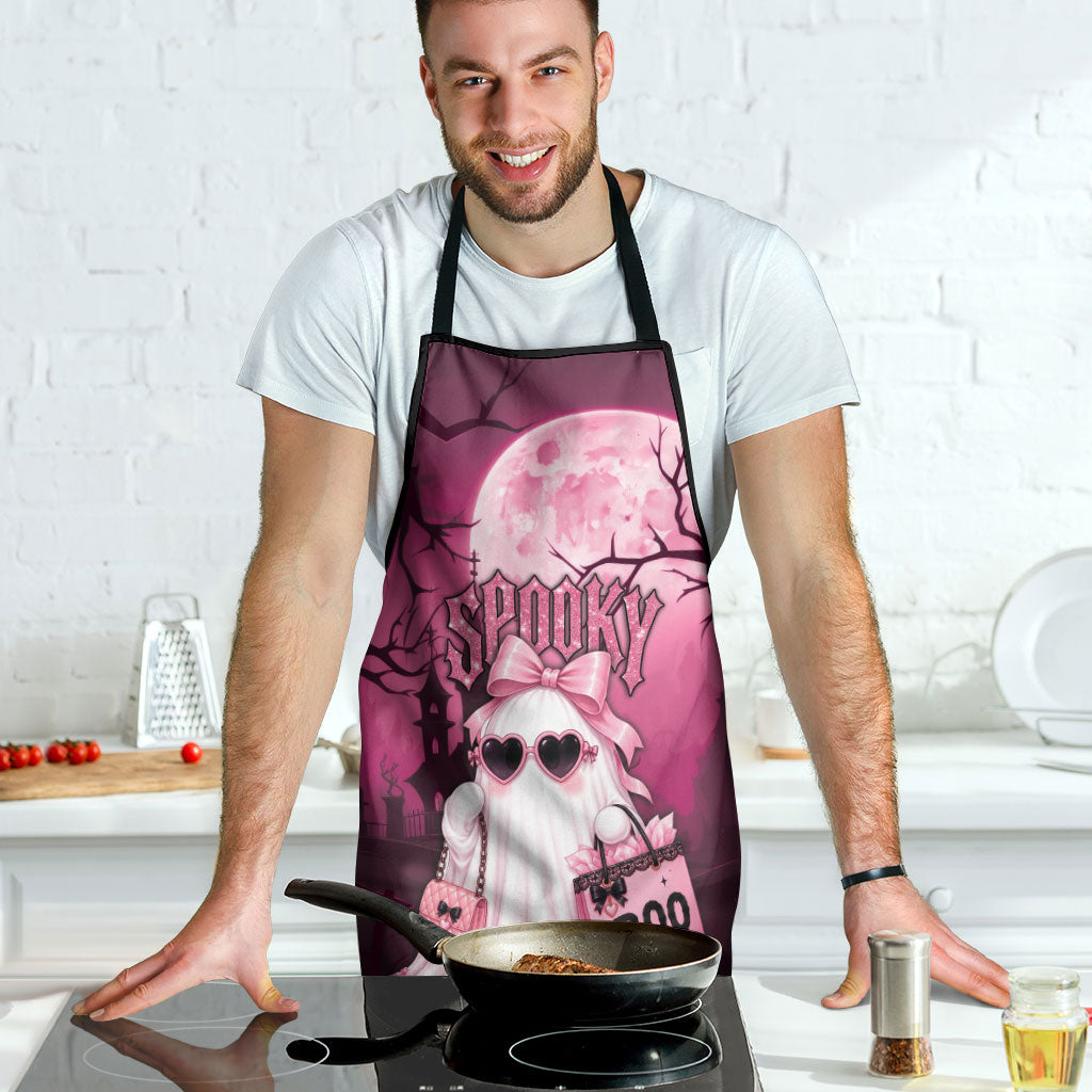 Coquette Ghost Pink Halloween Apron Spooky Glam Coquette Style