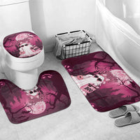Coquette Ghost Pink Halloween Bathroom Set Spooky Glam Coquette Style