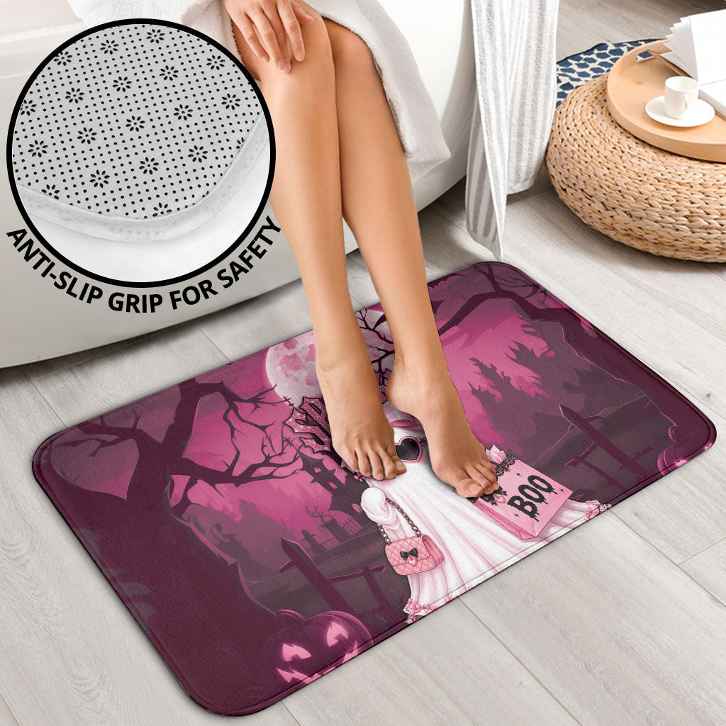 Coquette Ghost Pink Halloween Bathroom Set Spooky Glam Coquette Style