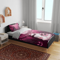 Coquette Ghost Pink Halloween Bedding Set Spooky Glam Coquette Style