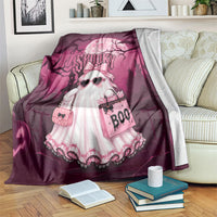 Coquette Ghost Pink Halloween Blanket Spooky Glam Coquette Style