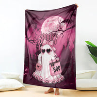 Coquette Ghost Pink Halloween Blanket Spooky Glam Coquette Style