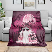 Coquette Ghost Pink Halloween Blanket Spooky Glam Coquette Style