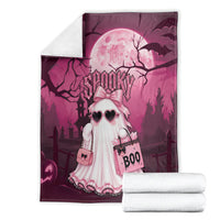 Coquette Ghost Pink Halloween Blanket Spooky Glam Coquette Style