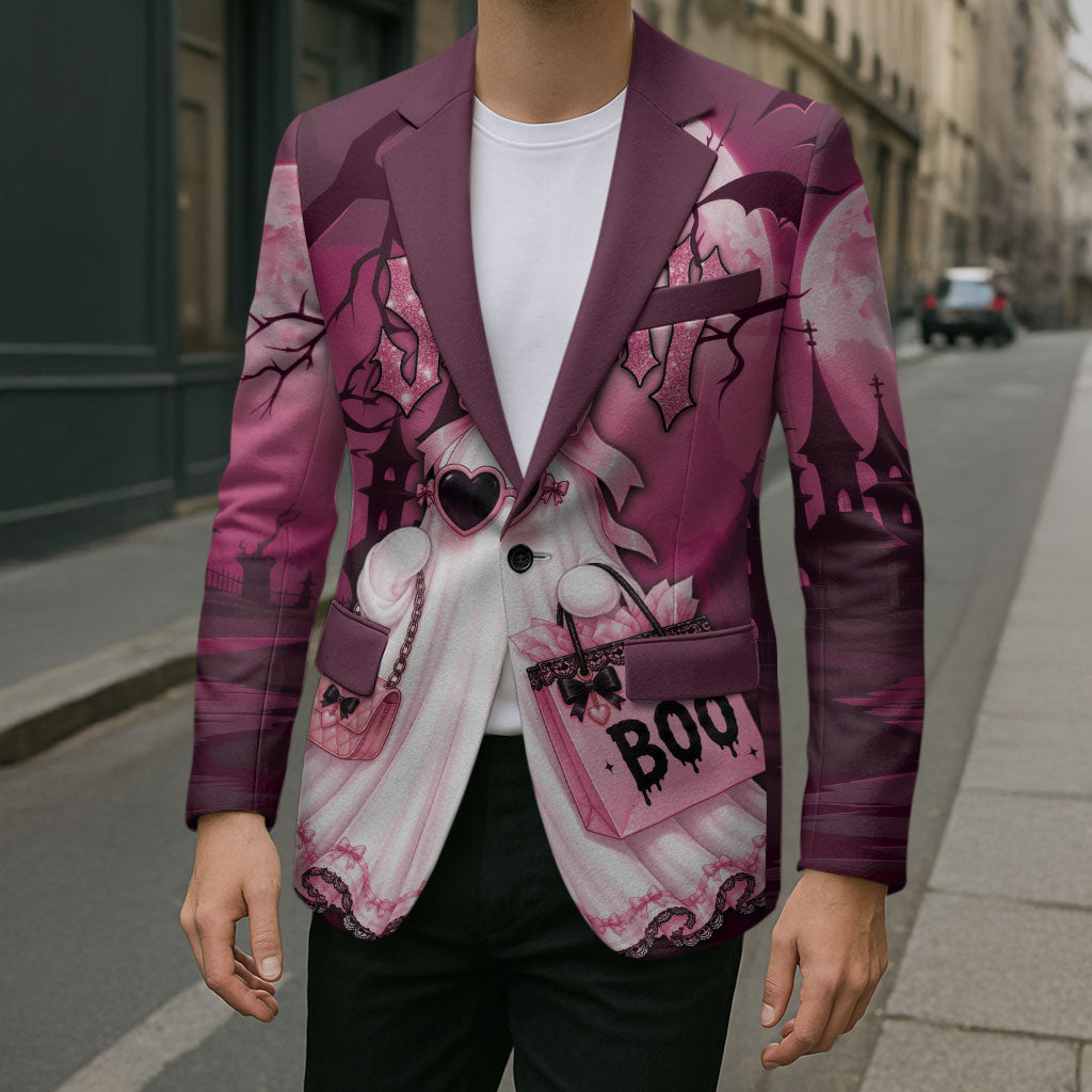 Coquette Ghost Pink Halloween Blazer Spooky Glam Coquette Style