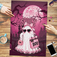Coquette Ghost Pink Halloween Puzzle Spooky Glam Coquette Style
