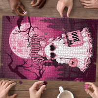 Coquette Ghost Pink Halloween Puzzle Spooky Glam Coquette Style