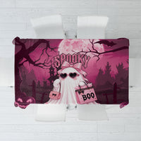 Coquette Ghost Pink Halloween Tablecloth Spooky Glam Coquette Style
