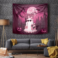 Coquette Ghost Pink Halloween Tapestry Spooky Glam Coquette Style