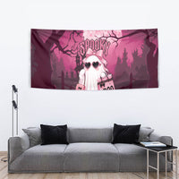 Coquette Ghost Pink Halloween Tapestry Spooky Glam Coquette Style